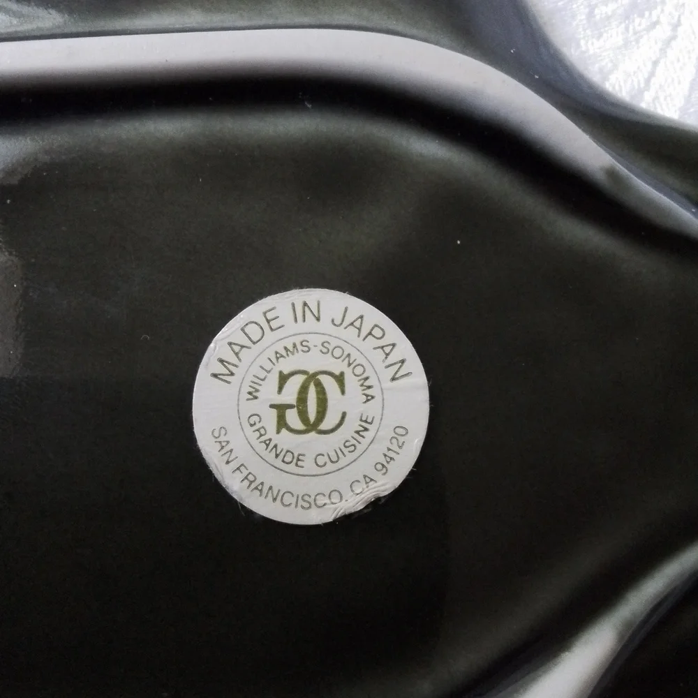 Williams Sonoma Green Ceramic Grater Dish